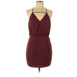 TOBI Size L Burgundy Casual Mini Dress